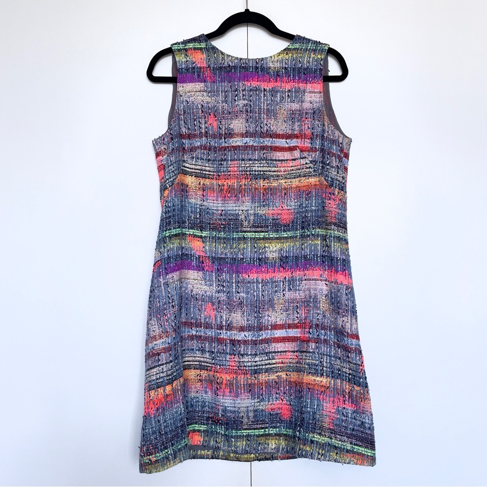 Emporio Armani | Multicolor shimmer tweed knee length sleeveless dress | Size 8